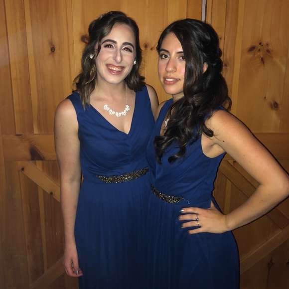 DAVID’S BRIDAL Beaded Waist Mesh Bridesmaid Dress - Picture 4 of 4